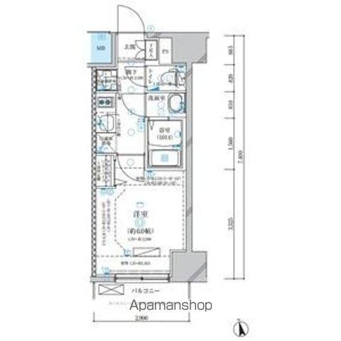 ディアレイシャス名古屋浄心(1K/12階)の間取り写真