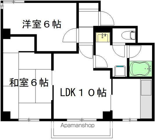 グランドメゾン新高円寺(2LDK/3階)の間取り写真