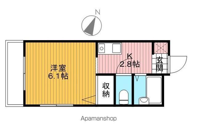 コンフォート津田沼(1K/1階)の間取り写真