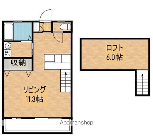 マーブルハイツⅣ(ワンルーム)の間取り写真