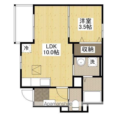 クレール立戸(1LDK/1階)の間取り写真