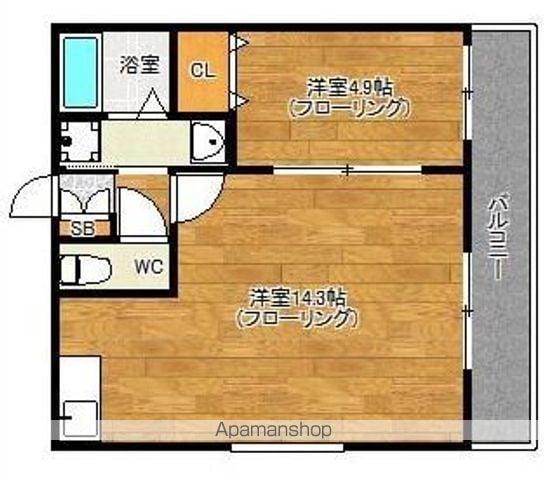 ブランシェ舞松原(1LDK/1階)の間取り写真