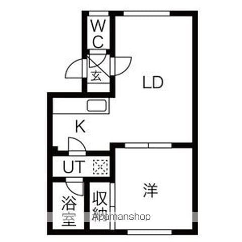 絵瑠夢23(1LDK/2階)の間取り写真