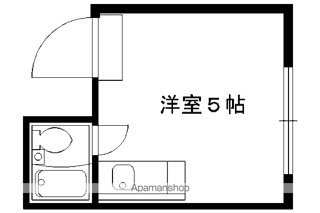 貴船マンション(ワンルーム/3階)の間取り写真