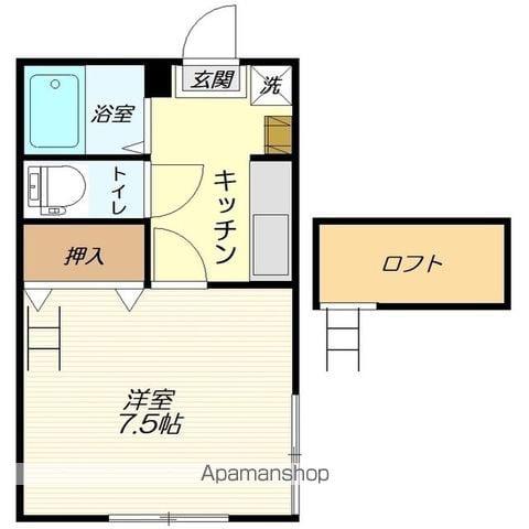 クレール2(1K/2階)の間取り写真