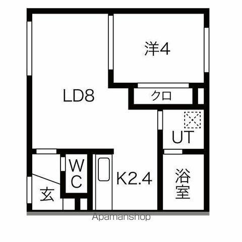 フォレストR-Ⅴ(1LDK/1階)の間取り写真