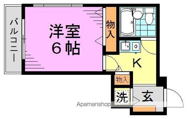 ウイング高円寺南(1K/2階)の間取り写真