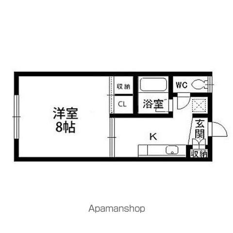ジュンヌ(1K/1階)の間取り写真