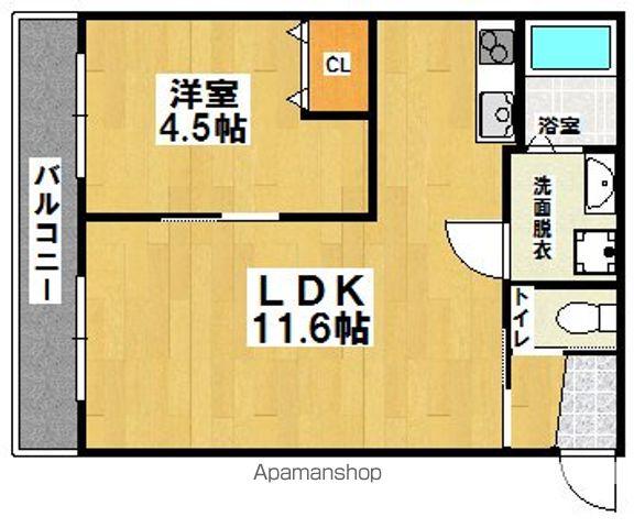 ALEGRIA諏訪ノ森(1LDK/1階)の間取り写真
