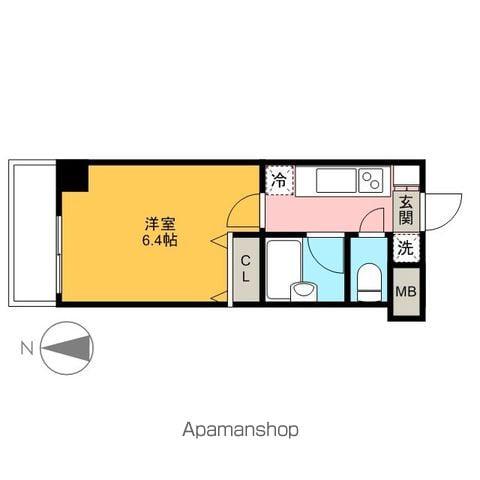 レジディア大島(1K/3階)の間取り写真