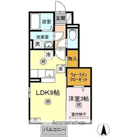 KS NOBLE Ⅱ(1LDK/1階)の間取り写真