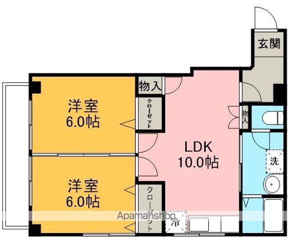 T・D・PLAZA(2LDK/2階)の間取り写真