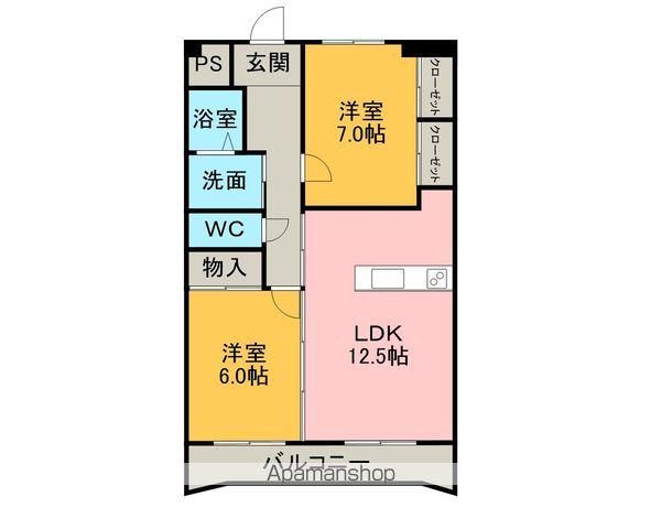 プレジール(2LDK/1階)の間取り写真