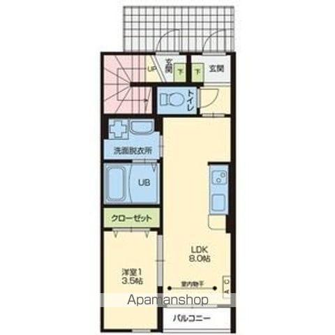 MONOLIE(1LDK/1階)の間取り写真