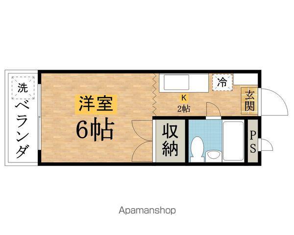 ピュア・ハウス(ワンルーム/2階)の間取り写真