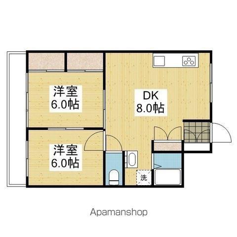 プロヴァンス安城寺Ⅰ(2DK/2階)の間取り写真