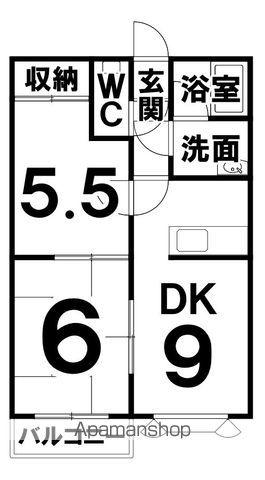 YM.KⅡ(2LDK/2階)の間取り写真