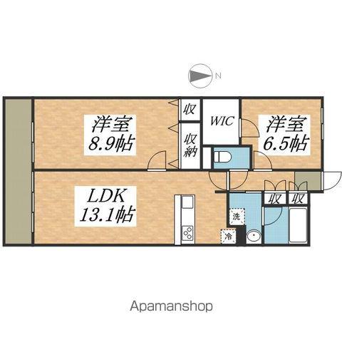 ラフィネS国分寺(2LDK/3階)の間取り写真
