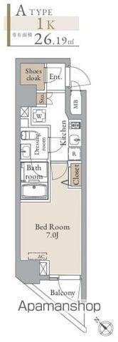 グランカーサ東中野(1K/5階)の間取り写真