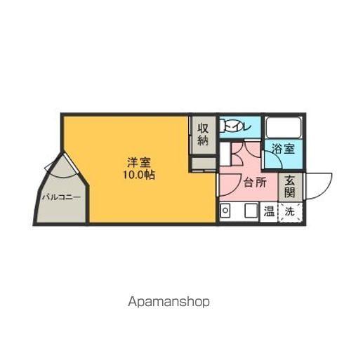 ルポワン醒ヶ井(1K/4階)の間取り写真