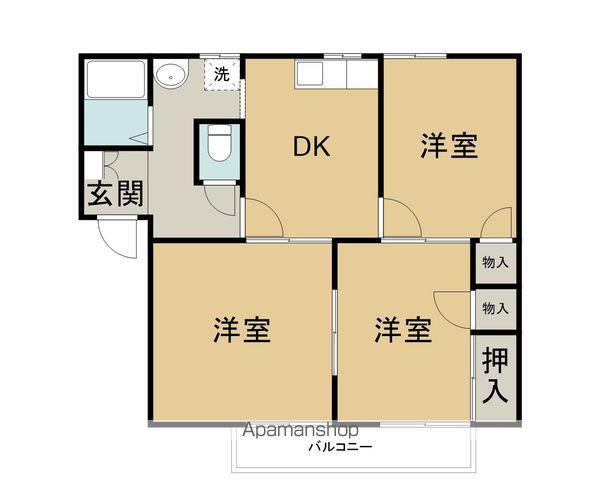 グリーンタウン中日吉(3DK/2階)の間取り写真
