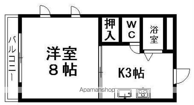 佐伯ビル(1K/1階)の間取り写真