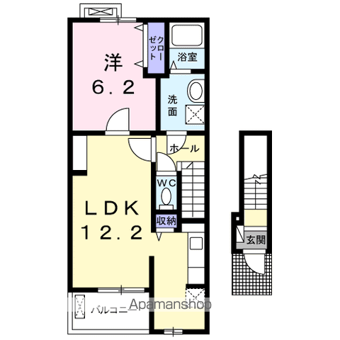 アニメート・トクヨーPARTⅡ(1LDK/2階)の間取り写真