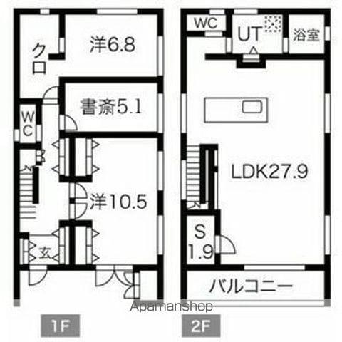 愛知環状鉄道 末野原駅 徒歩10分 2階建 築10年(2SLDK)の間取り写真