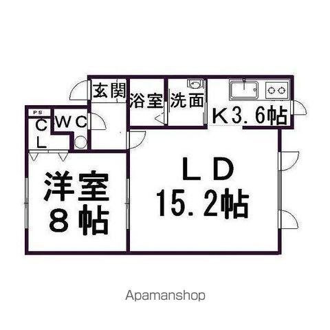 グリーン・パル1(1LDK/2階)の間取り写真