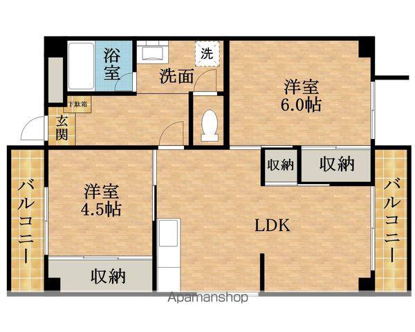 OLIVE MANSION(3DK/4階)の間取り写真