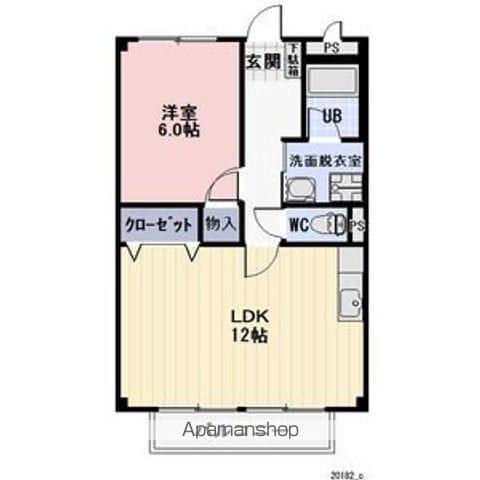 プリエール・ド・リラ(2DK/1階)の間取り写真