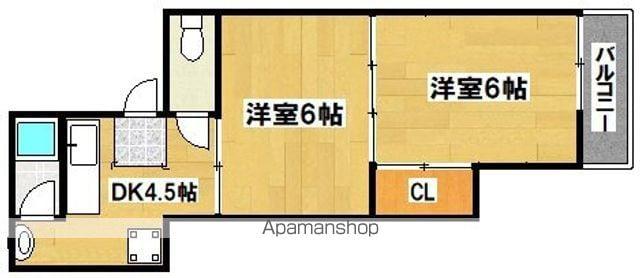 長居第3ハイツ(2K/2階)の間取り写真