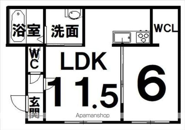 FELISTA(1LDK/1階)の間取り写真