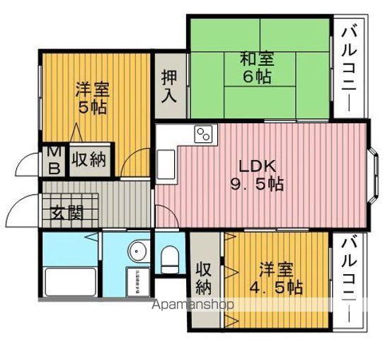 エステート松尾(3LDK/2階)の間取り写真