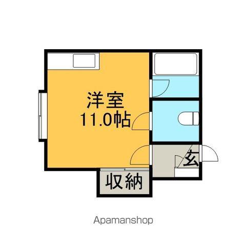 ベイ桂岡(ワンルーム/1階)の間取り写真
