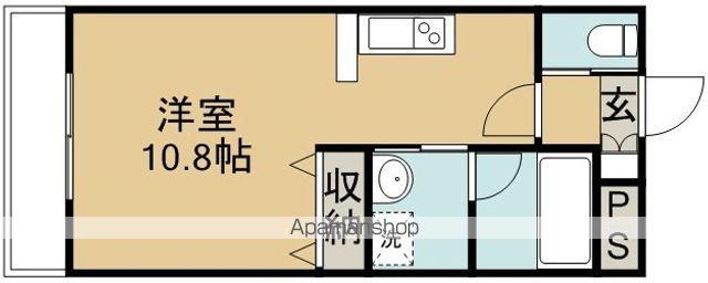 ラフォンテ(ワンルーム/1階)の間取り写真