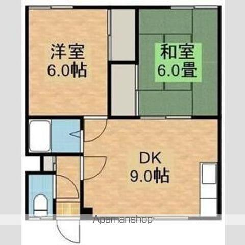 ハイツ木村(2DK/2階)の間取り写真