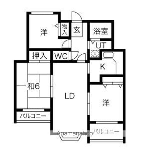 エステート松尾(3LDK/3階)の間取り写真