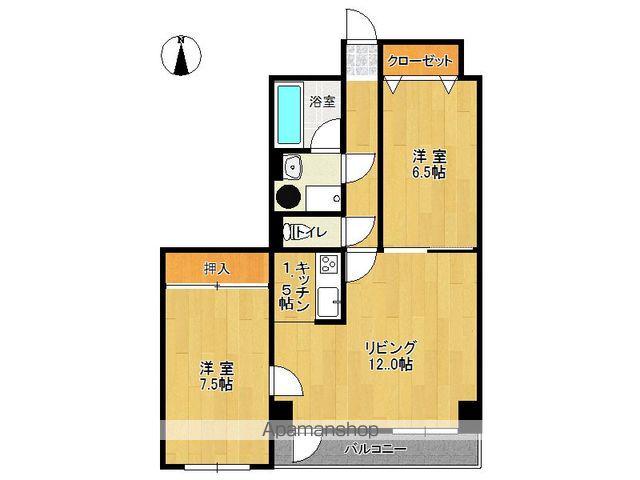 大通11丁目ビル(2LDK/8階)の間取り写真