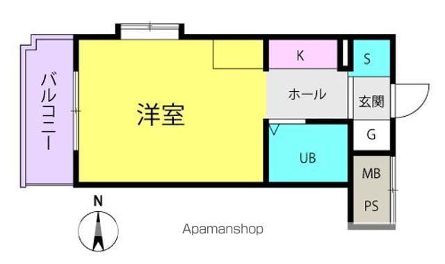 ジョイフル塚口本町(1K/4階)の間取り写真