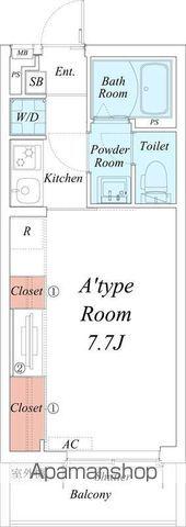 GREEN GARDEN(1K/2階)の間取り写真