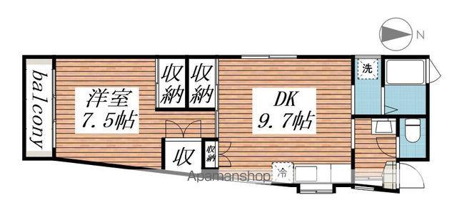 ネオハイム(1DK/3階)の間取り写真