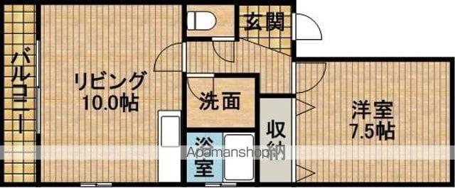 Mコープ(1LDK/2階)の間取り写真