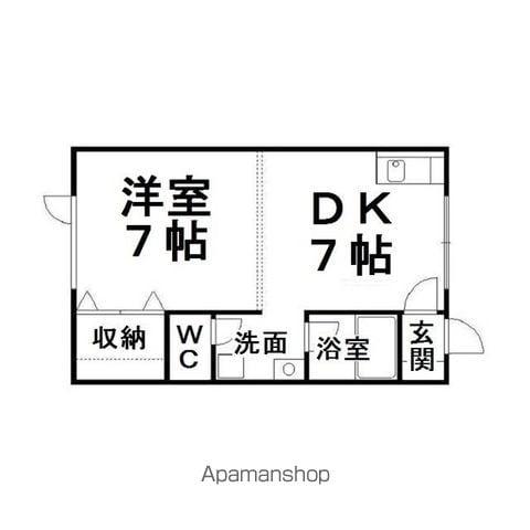 第Ⅱメゾン花園(1DK/2階)の間取り写真