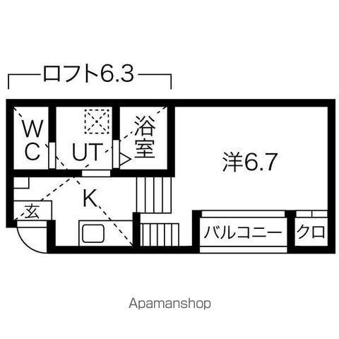 ESPACIO今池(1K/1階)の間取り写真