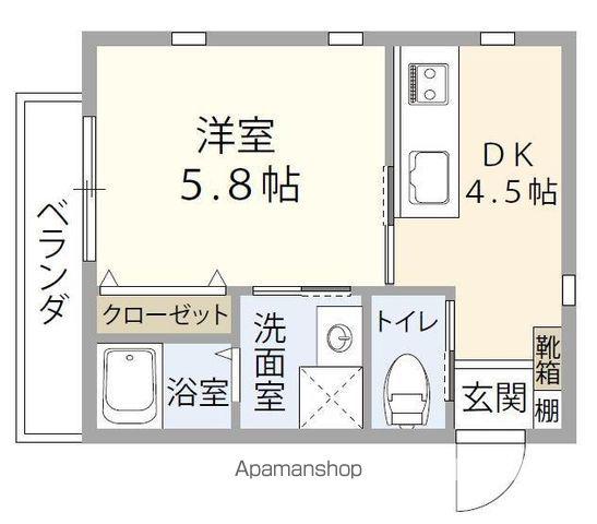 TSTAGE2(1DK/4階)の間取り写真
