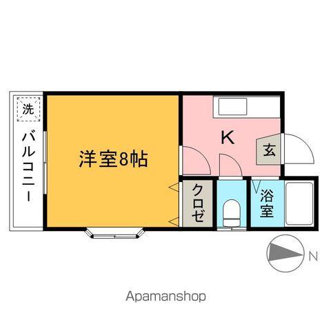 フレンドシップ仏子(1K/2階)の間取り写真