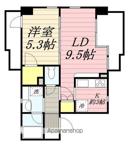 クラージュKAMAKURAYA(1LDK/3階)の間取り写真