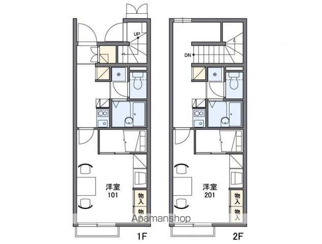 レオパレスプレジュール(1K/2階)の間取り写真