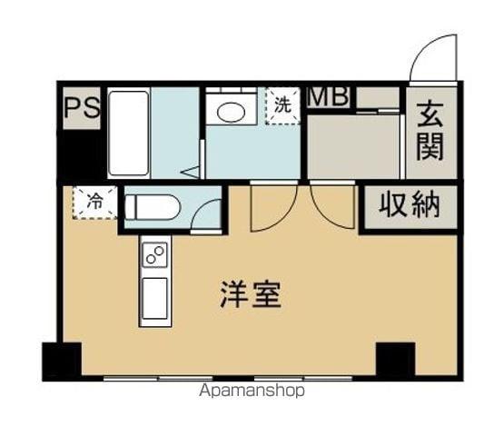リルームス今津留CS(ワンルーム/2階)の間取り写真